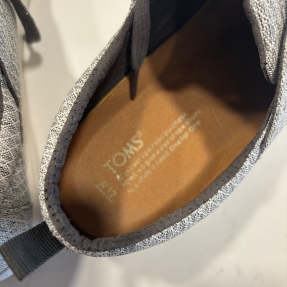 Toms Grey Lace Del Rey Sneakers Size Women's 12 - Picture 5 of 6